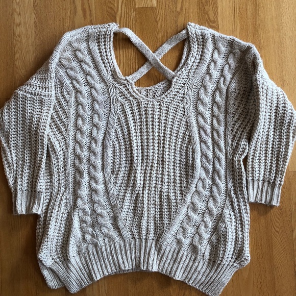 Wishlist Cable-knit Chunky Open Back Sweater - Picture 11 of 11
